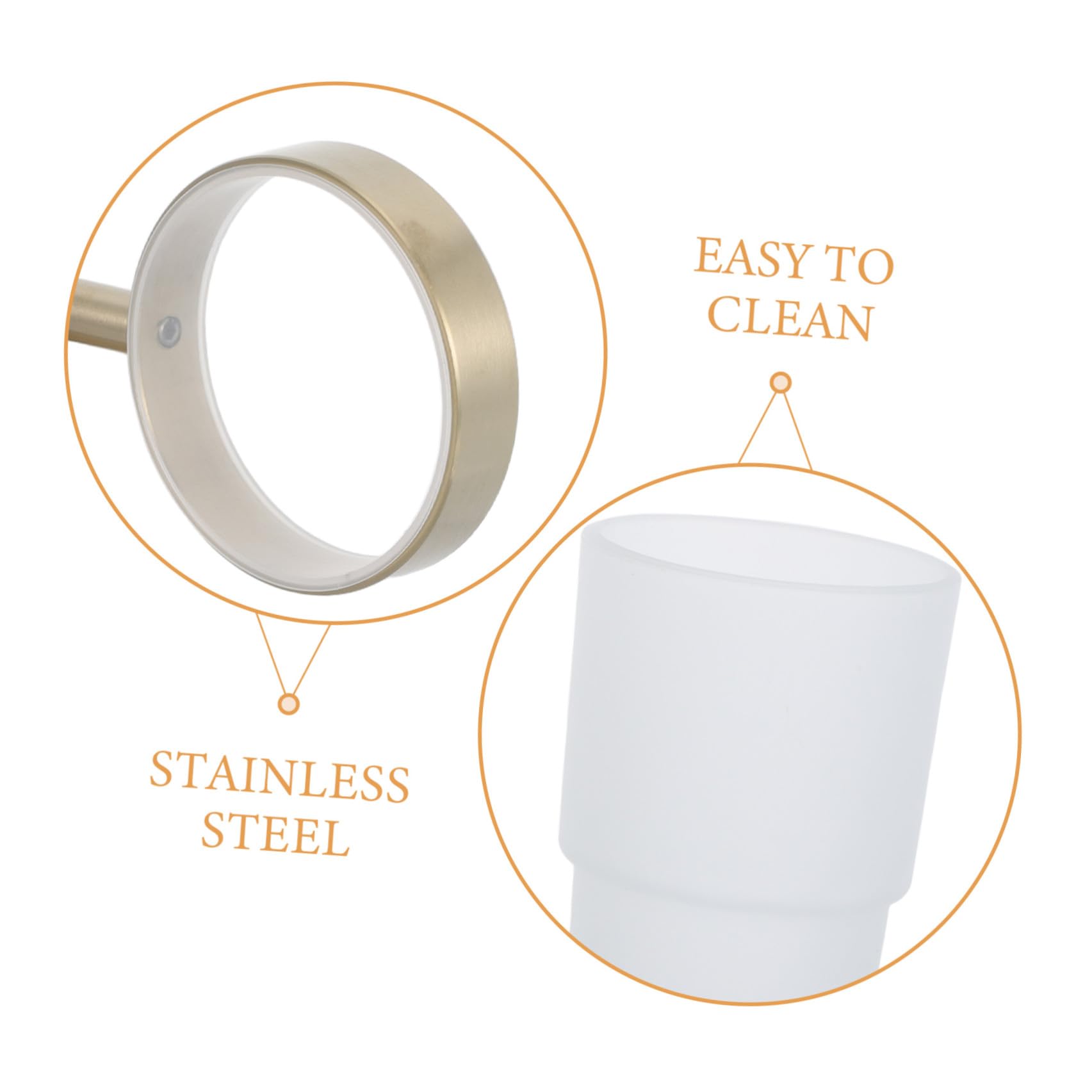 Portacepillos de Dientes para Baños de Pared Vaso de Vidrio