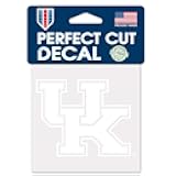 Wincraft NCAA Kentucky Wildcats 4x4 Perfect Cut White Decal, One Size, Team Color