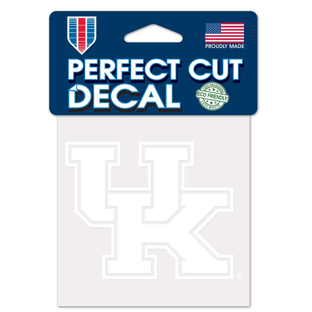 Sponsored Ad - Wincraft NCAA Kentucky Wildcats 4x4 Perfect Cut White Decal, One Size, Team Color