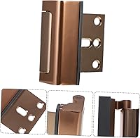 Vista 2 de Housoutil Cerradura a prueba de niños del refuerzo de puerta de la cerradura de puerta fácil instalar el perno de aluminio de la bisagra de Brown