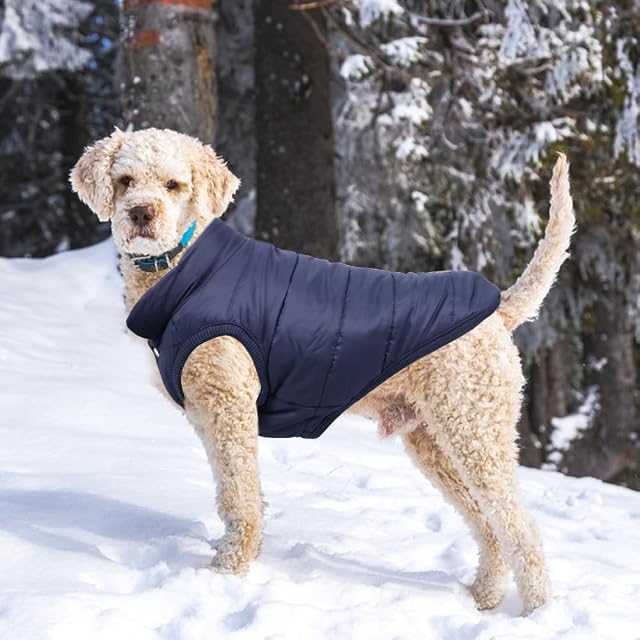 Foto 6 de 7 de meioro Chaquetas para Perros Calentar Abrigos Ropa para Perros Cat West Abrigo Forrado de Invierno Chaleco…