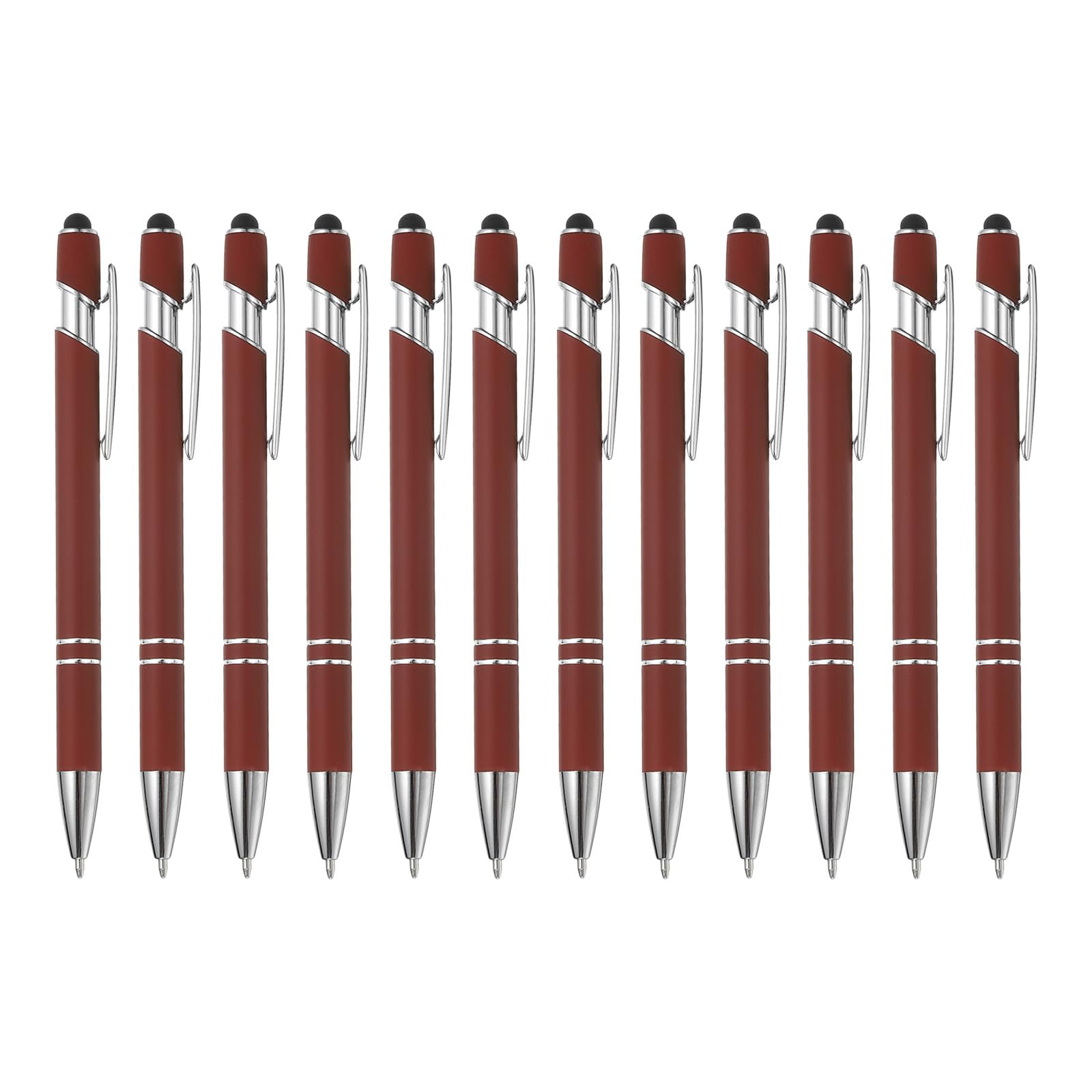 PATIKIL Penna A Sfera metallo Sottile 12Pcs Inchiostro Nero Punta Media