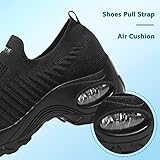 Womens Walking Shoes Slip On Trainers Arch Support Shoes Lightweight Running Shoes For Plantar Fasciitis Orthopedic Comfy Nurse Shoes Full Black UK 6 - Image 5
