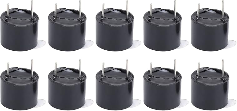 10Pcs TMB-12A05 Alarm Buzzer, DC 4-7V ABS HighDecibel Signal Electronic Continuous Sound for Computer Printer Electronic Components