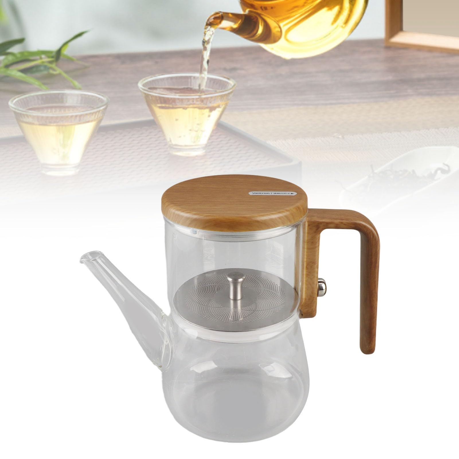 XUMIUZIY Magnetyczny Szklany Czajnik 760ml z Zaparzaczem do Herbaty