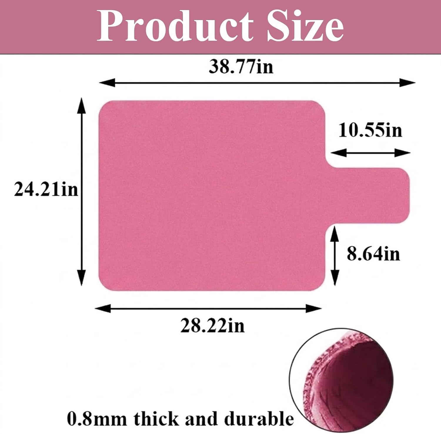 Non-Slip Pilates Reformer Mat Cover,0.8mm Thick Pilates Mats for Reformer
