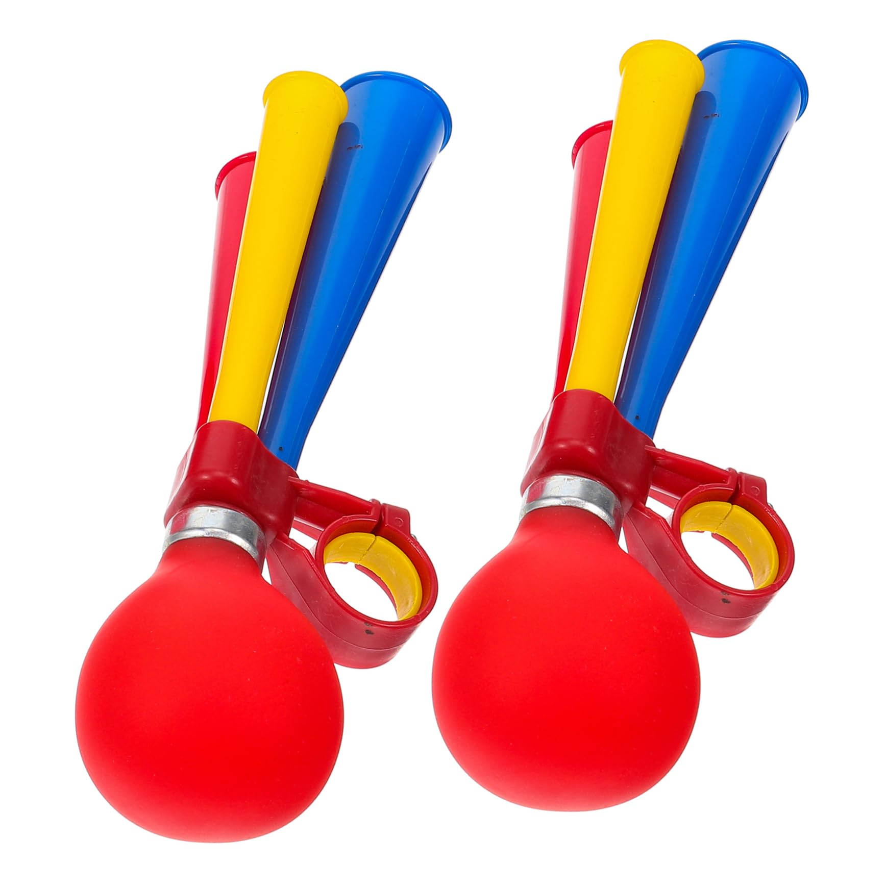 WHAMVOX 2 Pcs Bicycle Horns Squeeze Air Horns for Mountain Bikes and Road Bikes Durable and Portable Random Color