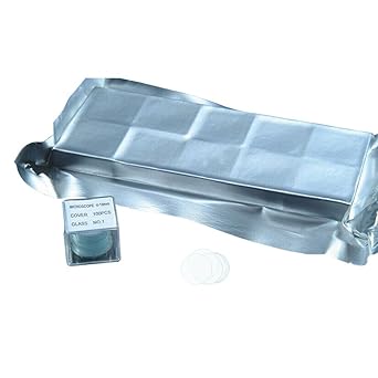 BIPEE Round CoverSlips, 8mm Microscope Cover Glass,0.13mm~0.16mm Thickness, Pack of 100pcs