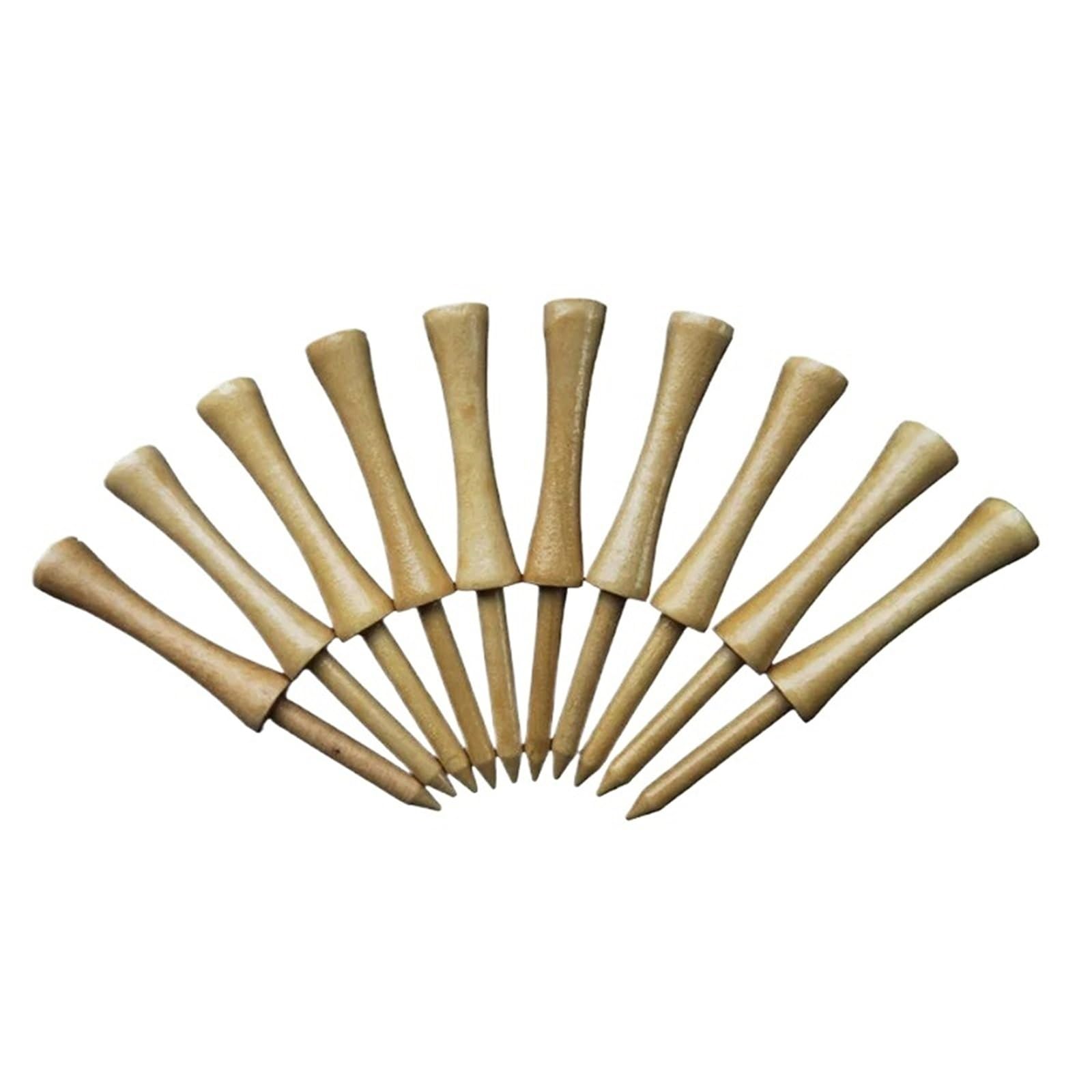 Step Down Golf-Tees aus Holz, 50-teilige Packung