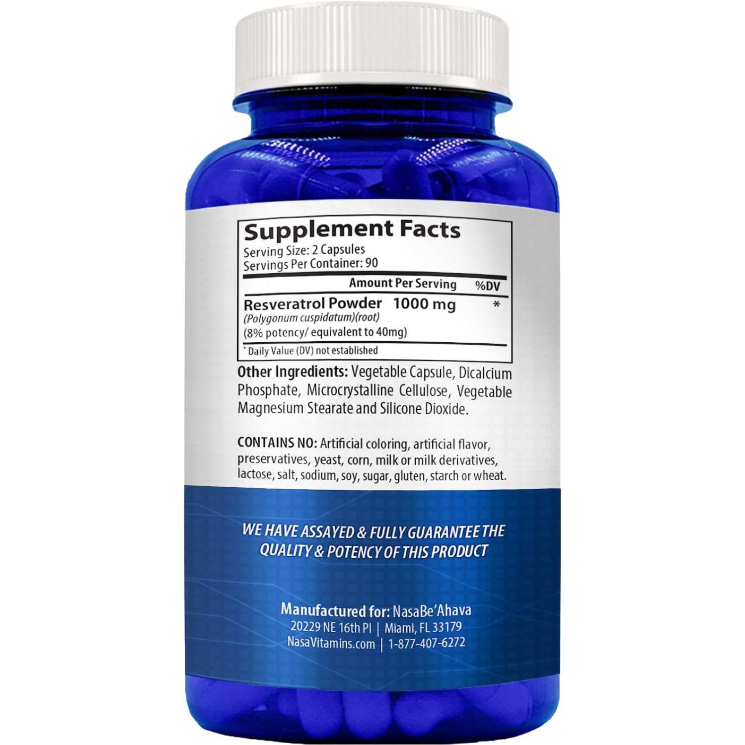 Resveratrol 1000mg Capsules | Vegan Friendly Resveratrol Supplement from Easy Absorption Antioxidant Japanese Knotweed for Skin Heart and Brain Support | Made in US cGMP Facilities (90 Day Supply) — Amazon image 3