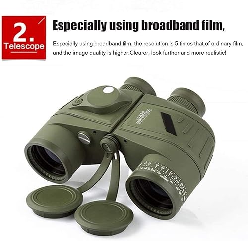 Miniatura 2 de MMAXZ Telescopio Sky Telescope 10X50 Binoculares con br250jula