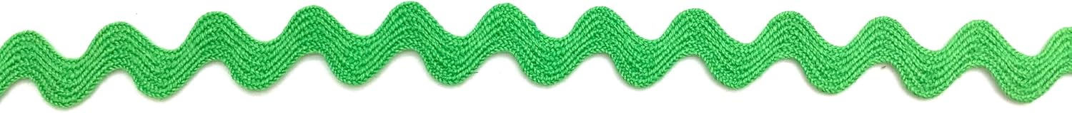 Grass Green 3/8" (9.5 mm) 100% Cotton RIC Rac – 25 Yards – Colorfast Sewing Trim for Clothing, Quilting, Home Décor & DIY Crafts | Vintage Cotton