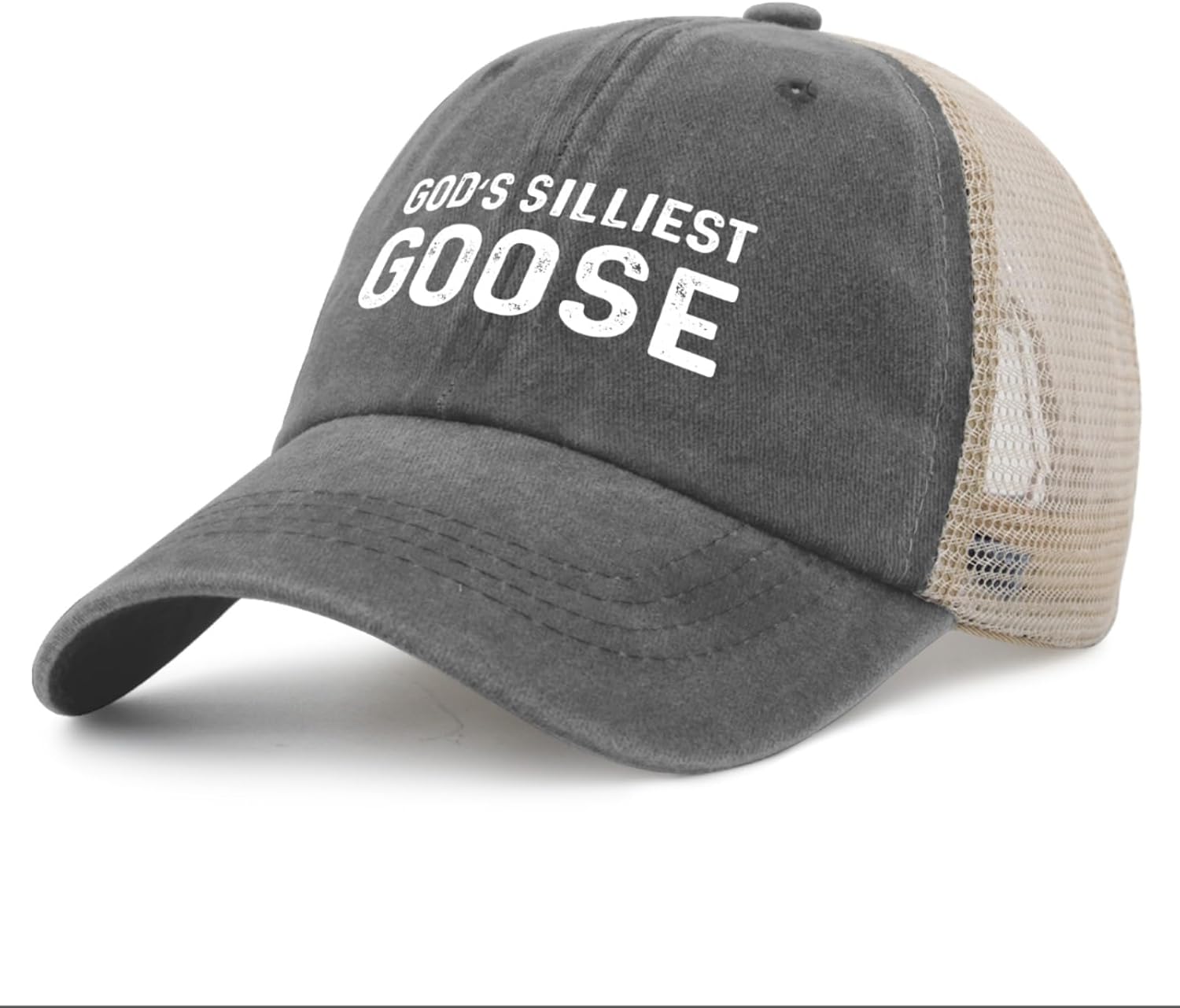 Gods Silliests Gooses Trucker Hat Men Trendy Mesh Hats for Summer - Image 3