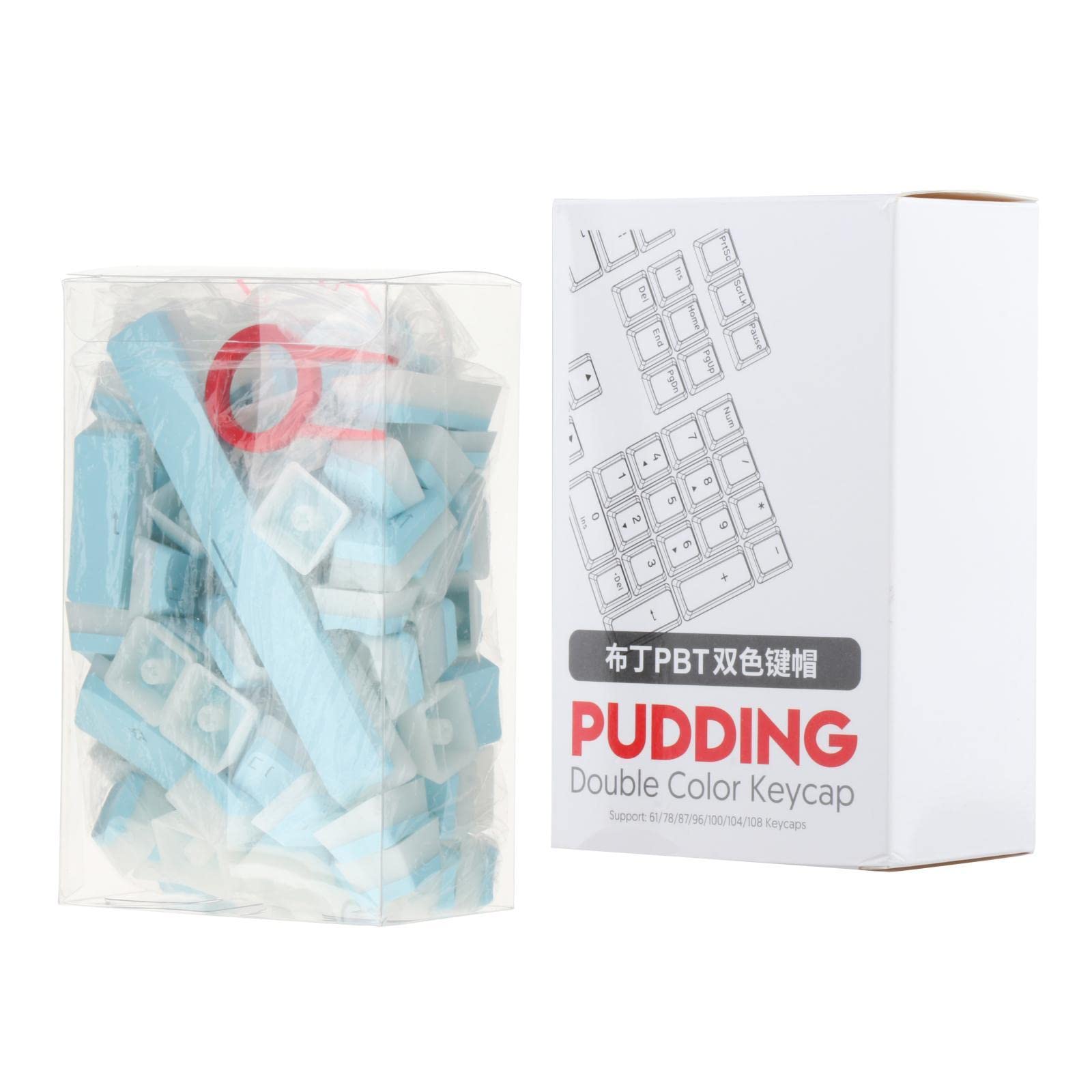 Keycaps Pudding Pbt 121 Pièces Bleu
