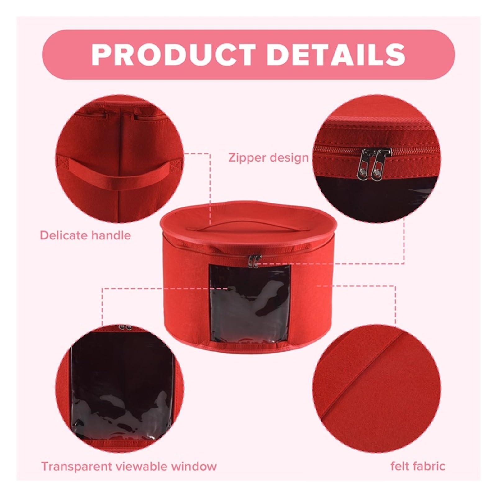 Organizador de sombreros redondo, caja viaje for, bolsa plegable for guardar con tapa a prueba polvo, grande for, cajas for