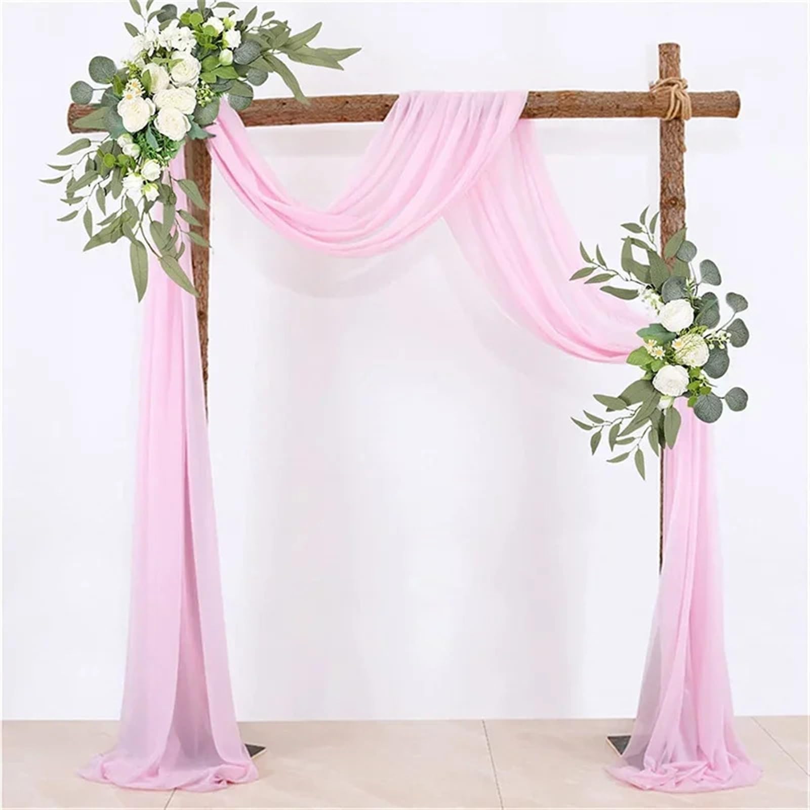 Kit Fiori Artificiali Per Arco Matrimonio 2 pezzi di fiori artificiali rosa peonia benvenuto matrimonio ospite carta arco romantico cerimonia nozze ricevimento sfondo decorazione della parete(White)