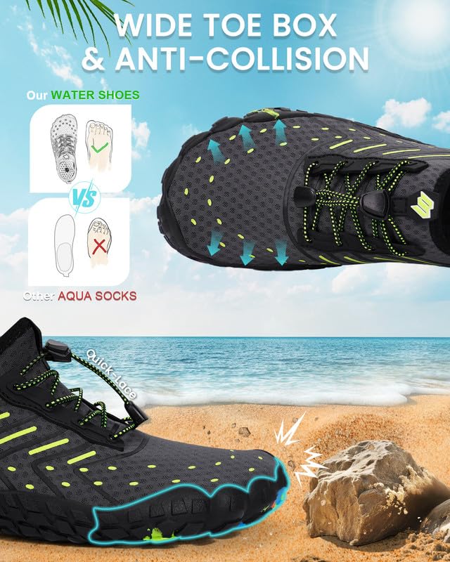 Image of Water Shoes for Women Men Quick-Dry Barefoot Shoes Breathable Aqua Socks for Swim Beach River Pool Lake Hiking Surfing Kayaking
