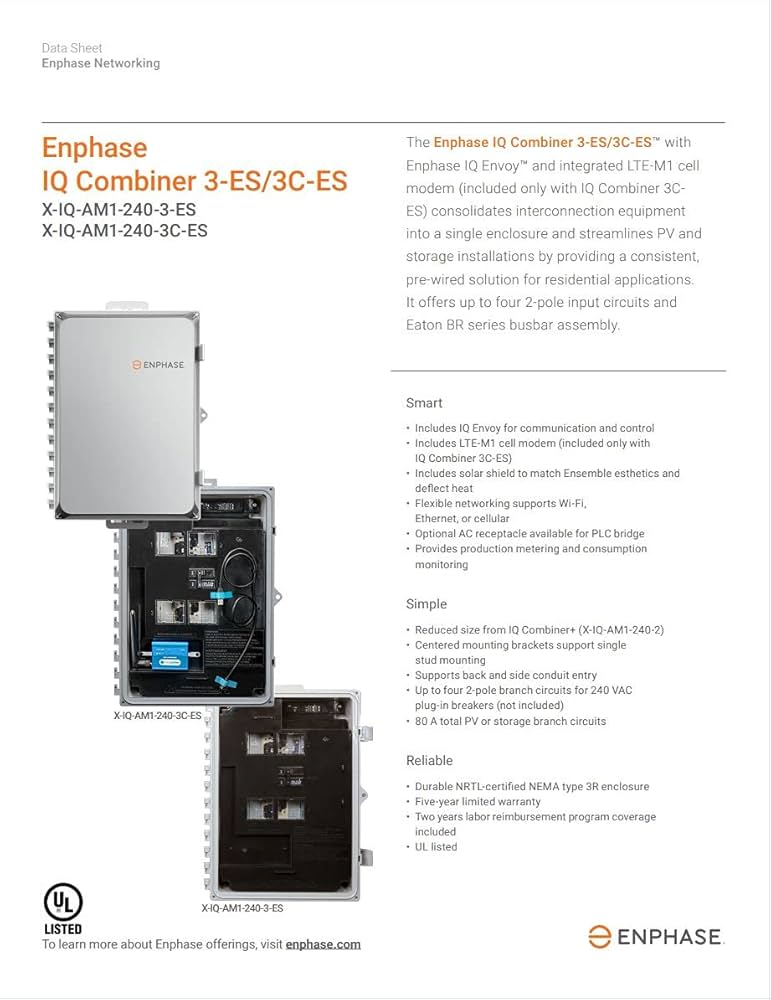 Enphase X-IQ-AM1-240-3-ES IQ Combiner Box 3-ES - Amazon.com