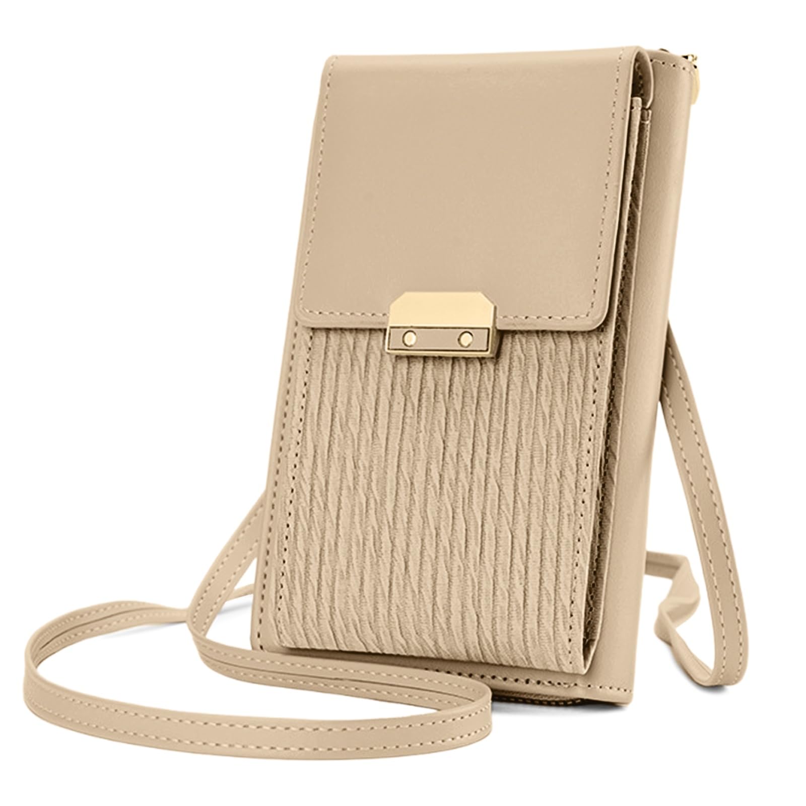 Aucuu Handytasche zum Umhängen, Umhängetasche Damen PU Leder, Handytasche mit Geldbörse zum Umhängen, Mini Crossbody Umhängetasche mit abnehmbarer Schultergur für Verabredungen, Einkaufen