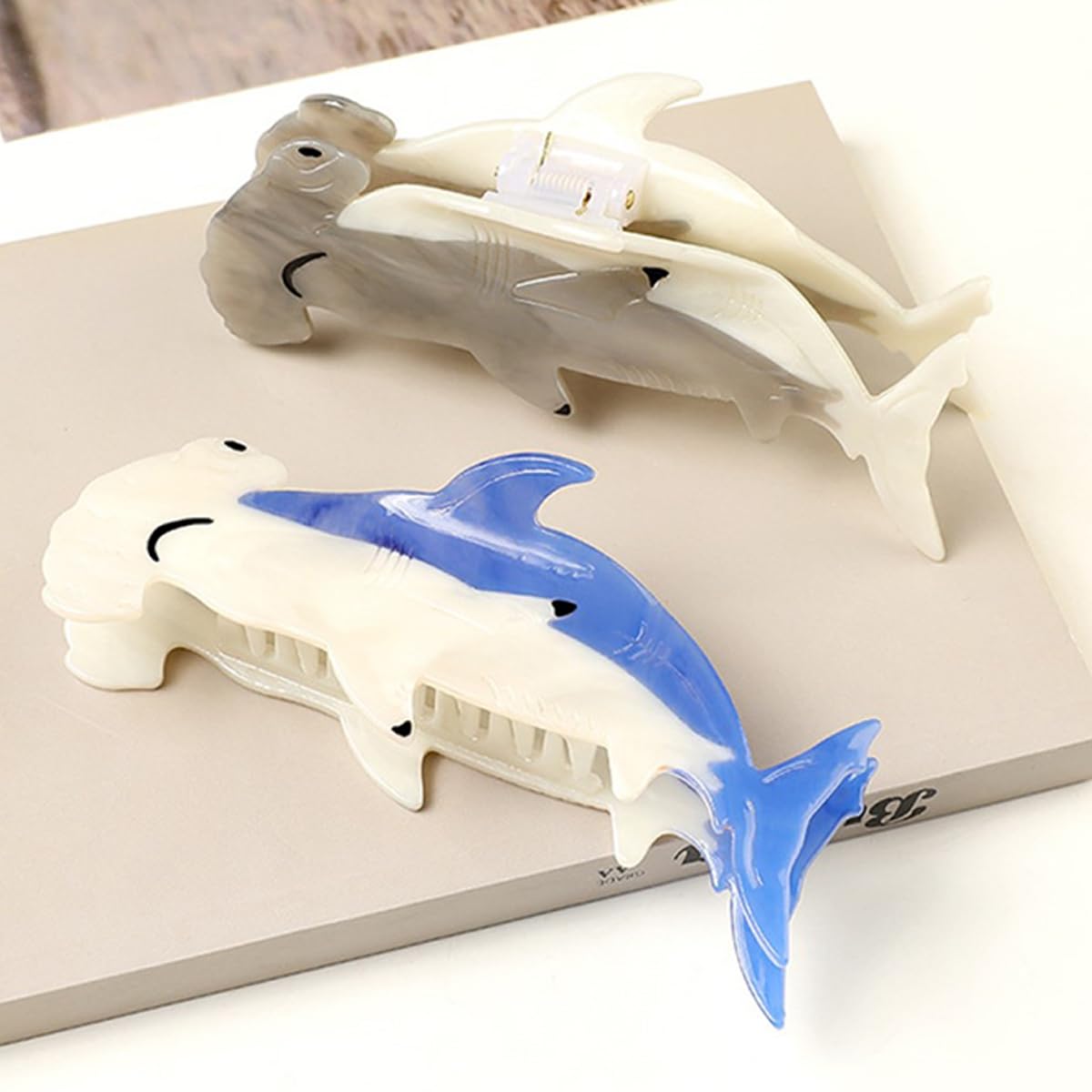 Funny Big Hammerhead Shark Hair Clip,Acetate Claw Clips,Big Hair Clips for Women,Blue - Image 6
