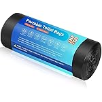 25 Portable Camping Toilet Bags, Biodegradable Compostable Thickened for 5 Gallon Bucket Toilet