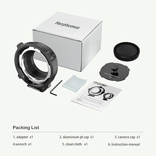 Miniatura 8 de PL-EOS R Adaptador de montaje de lente para cámaras PL a Canon EFR: cámaras EOS R, RF, R5, R6, R7, etc., con dos soportes de cobre, una tapa trasera