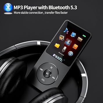 Bluetooth 5.0 ile MP3 çalar, RUIZU 8 GB çocuklar için müzik çalar, dijital ses çalar, FM radyo, ses kaydı, video oynatma, e-kitap, 80 saat oynatma