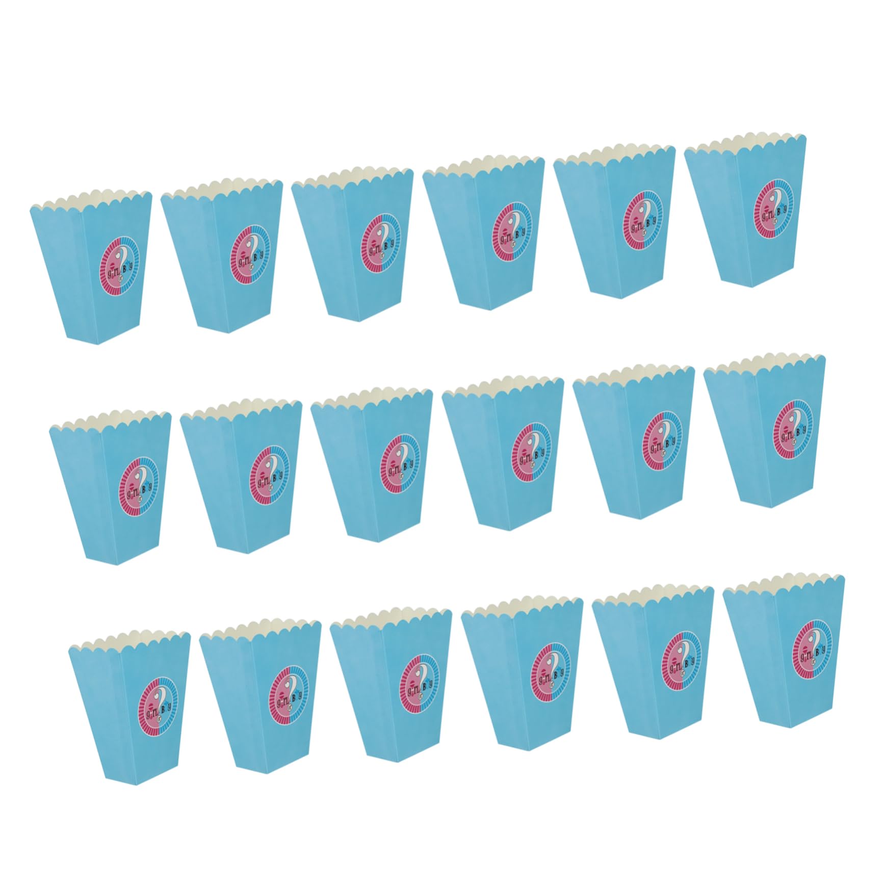 12 Scatole Popcorn Per Gender Reveal Party | Caramelle E Snack Rosa E Azzurro | Decorazione Festa Nascita Maschio O Femmina