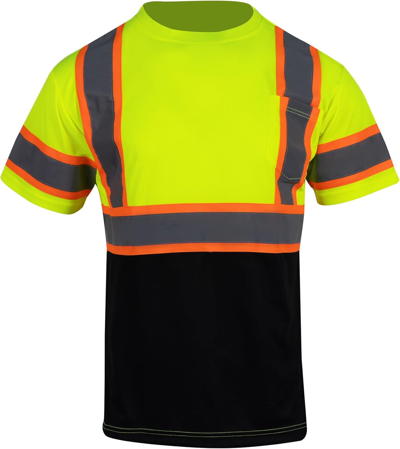 VENDACE Hi Vis Reflective Safety Shirts for Men ANSI Class 3 High Visibility Construction Work T Shirt(Yellow,2XL) - Image 2