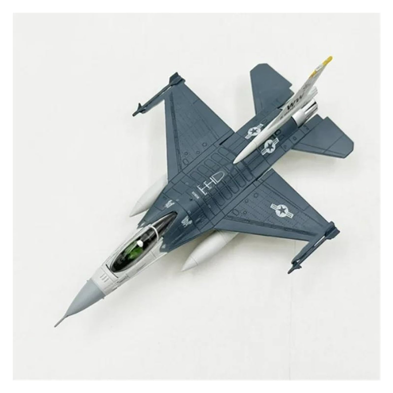 ZXLIHS Samolot w skali 1:100 Do samolotów myśliwskich F-16 USAF Odlew metalowy Model samolotu na poziomie kolekcjonerskim Dekoracyjny gabinet Nadaje się do dawania prezentów