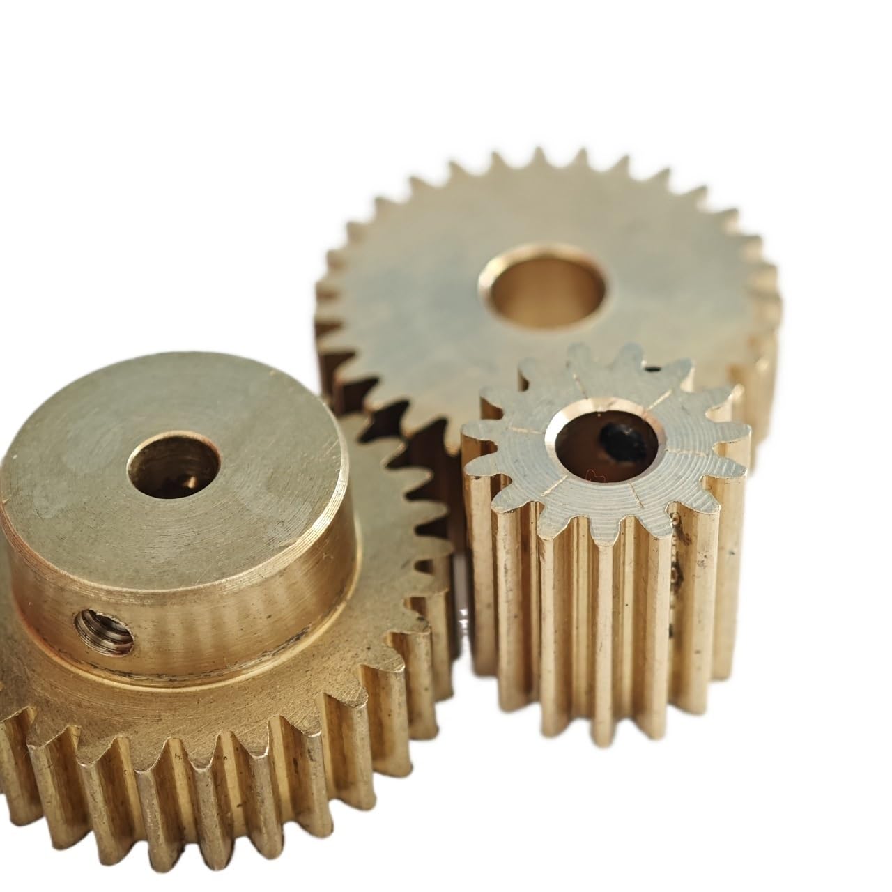 1pcs 0.5M 65T Copper Gear 0.5 Module 65 Teeth Cylindrical Spur Gear with Step Straight Teeth Mechanical Pinion Mechanical(8mm bore)