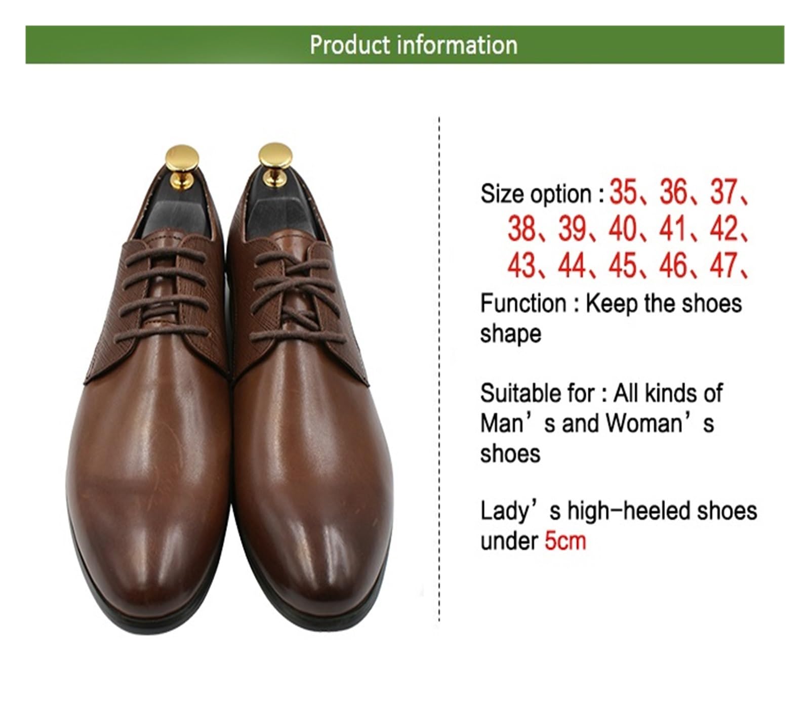 Árbol De Zapatos Ajustable De Doble Tubo For Hombres Y Mujeres, Árbol De Zapatos De Madera Adecuado para Botas O Zapatillas De Deporte(EUR46)
