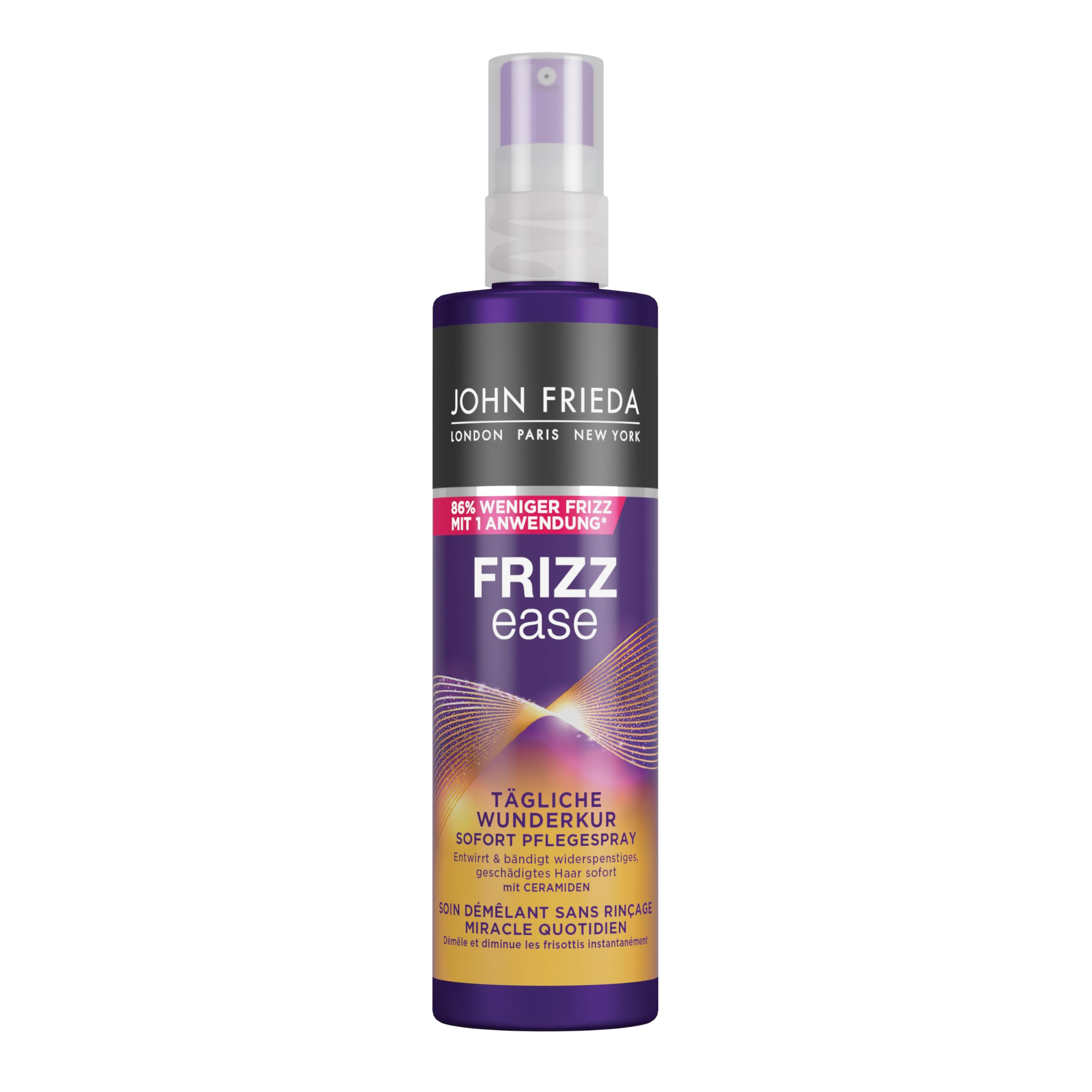 John Frieda Frizz Ease Daily Miracle Treatment Instant Care Spray - (200 ml) - Nourishes and Detangles Unruly Hair