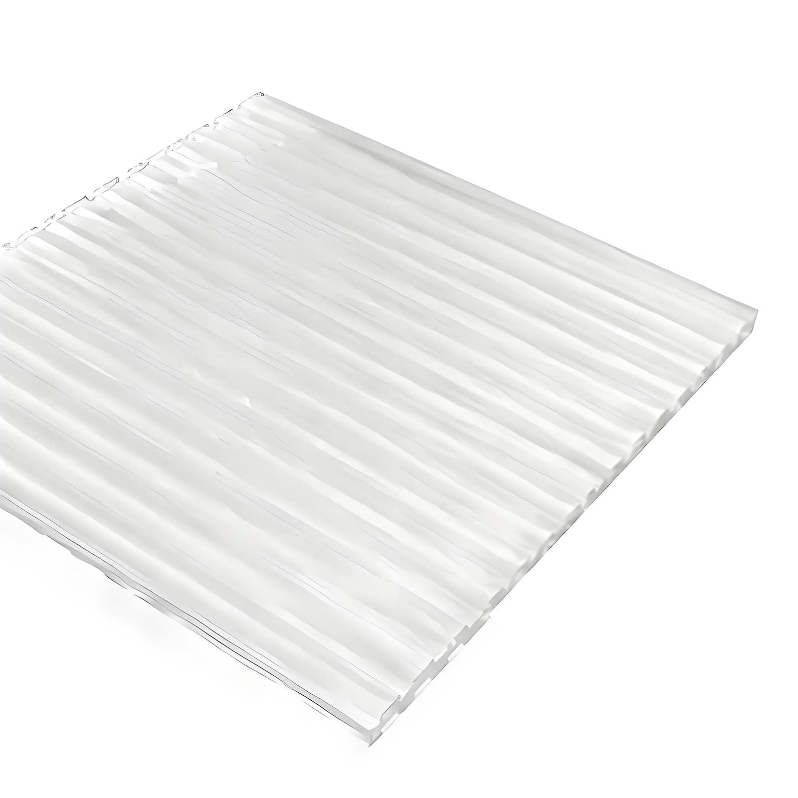 WOFDALY 3mm Fluted Acrylic Sheet Clear Privacy Acrylic Panel for Furniture Design Interior Partitions Decorative Windows and Commercial Applications,500x600mm