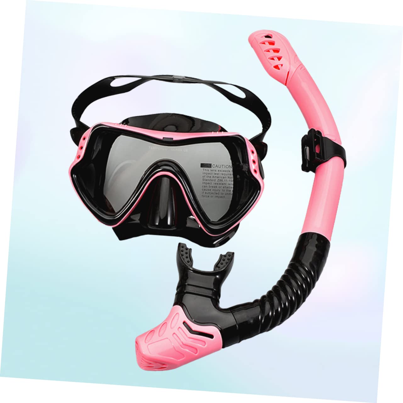 Mikikit De Natation Et Tuba pour Adultes De Snorkeling Étanche avec Monture Rose Et Noire Et Confort Ajustable