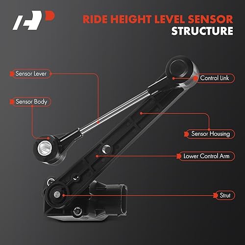 Miniatura 3 de A-Premium Sensor de nivel de altura de conducción compatible con Land Rover Discovery 1999-2004, Range Rover 2003-2005, centro trasero, 4.0L 4.6L,