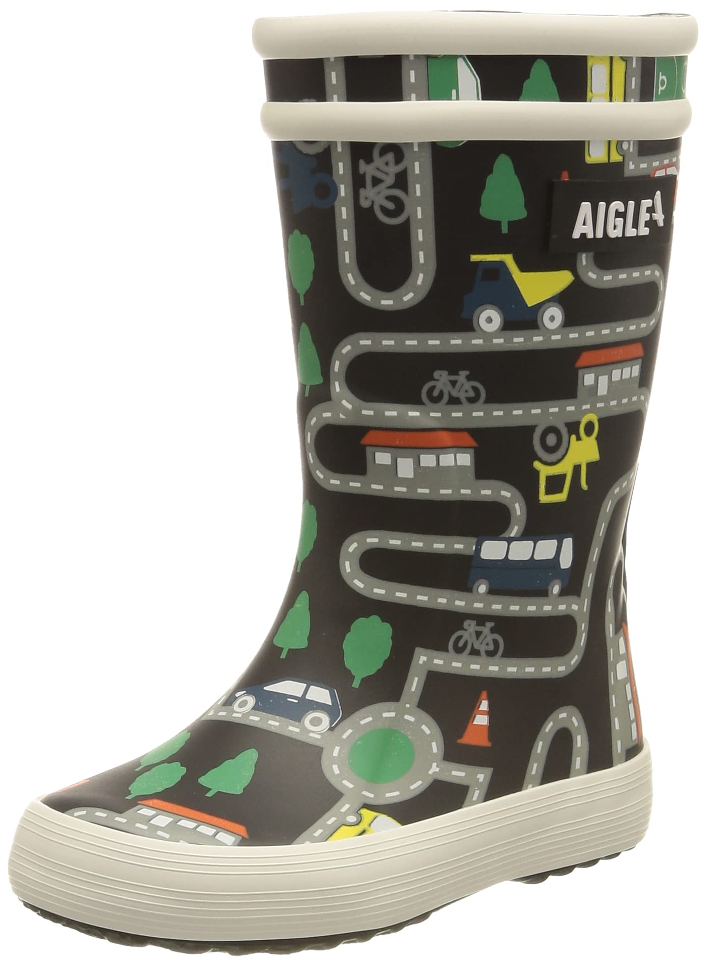Aigle Unisex Kinder Lolly Pop Regenstiefel, Mehrfarbig Traffic, 28 EU