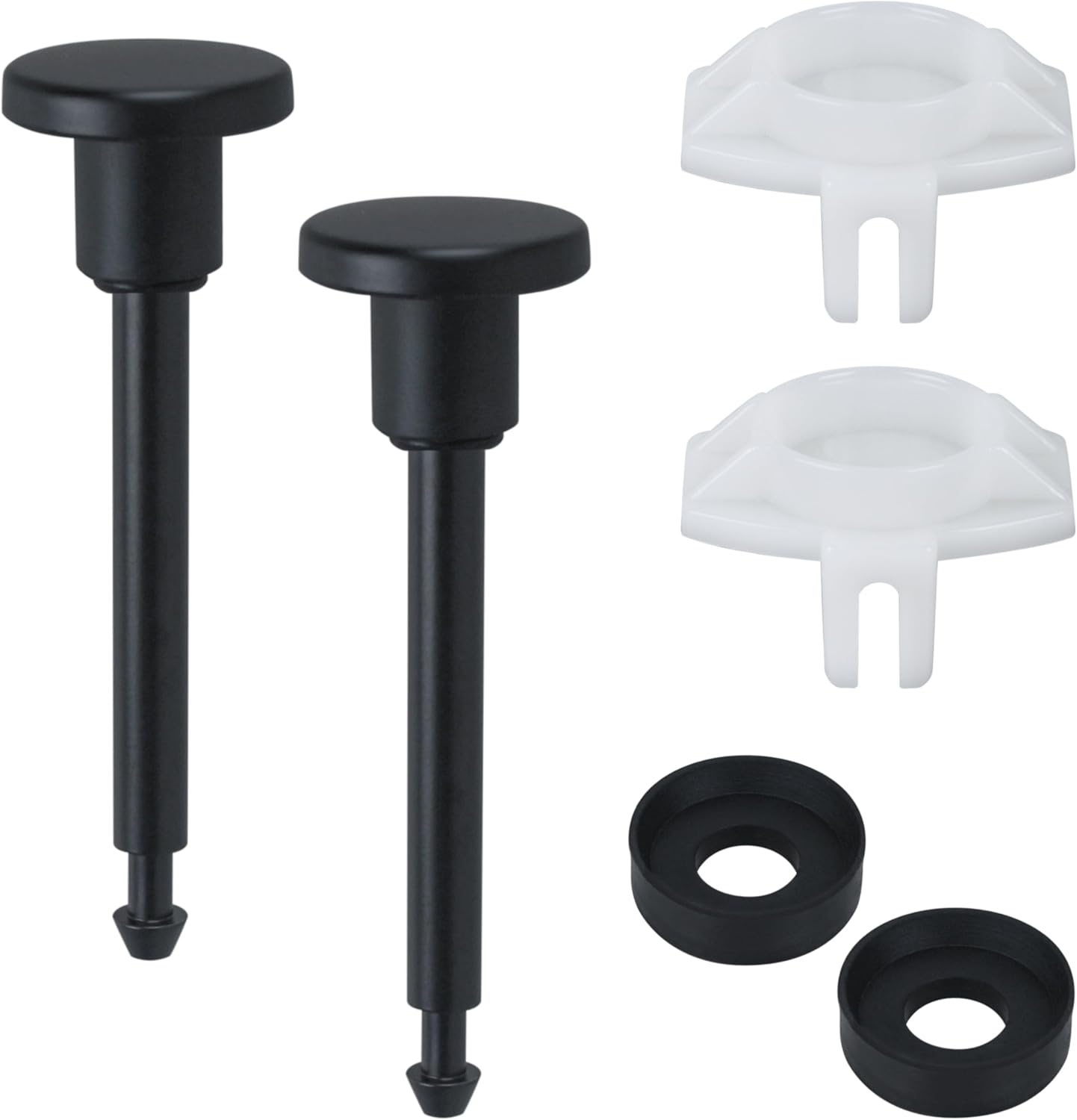Tub Spout Diverter Repair Kit Leak-Proof Bathtub Faucets Repair Replacement Parts with 2 Diverter Valve Stems 2 Seals and Diverter Gates （set of 2 Black）