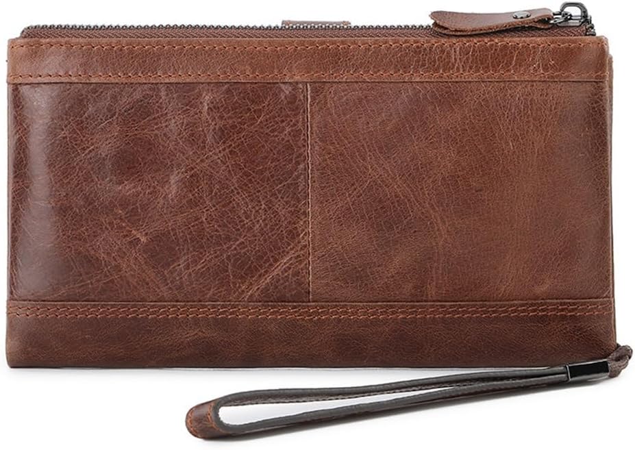 Men's Wallet Crazy Horse Cowhide Passport Bao Top Layer Leather Ticket Clip