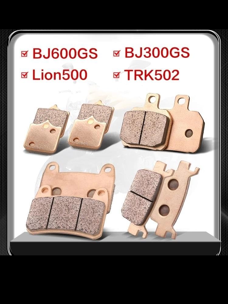 Pastiglie freni a disco Per BJ600GS BJ300GS TRK502 LION500 TNT600 BJ600 BJ300 TNT600I BN600 Moto Sinterizzazione Del Metallo Pastiglie Freno freni di stazionamento (Color : BJ300GS 1 SET)
