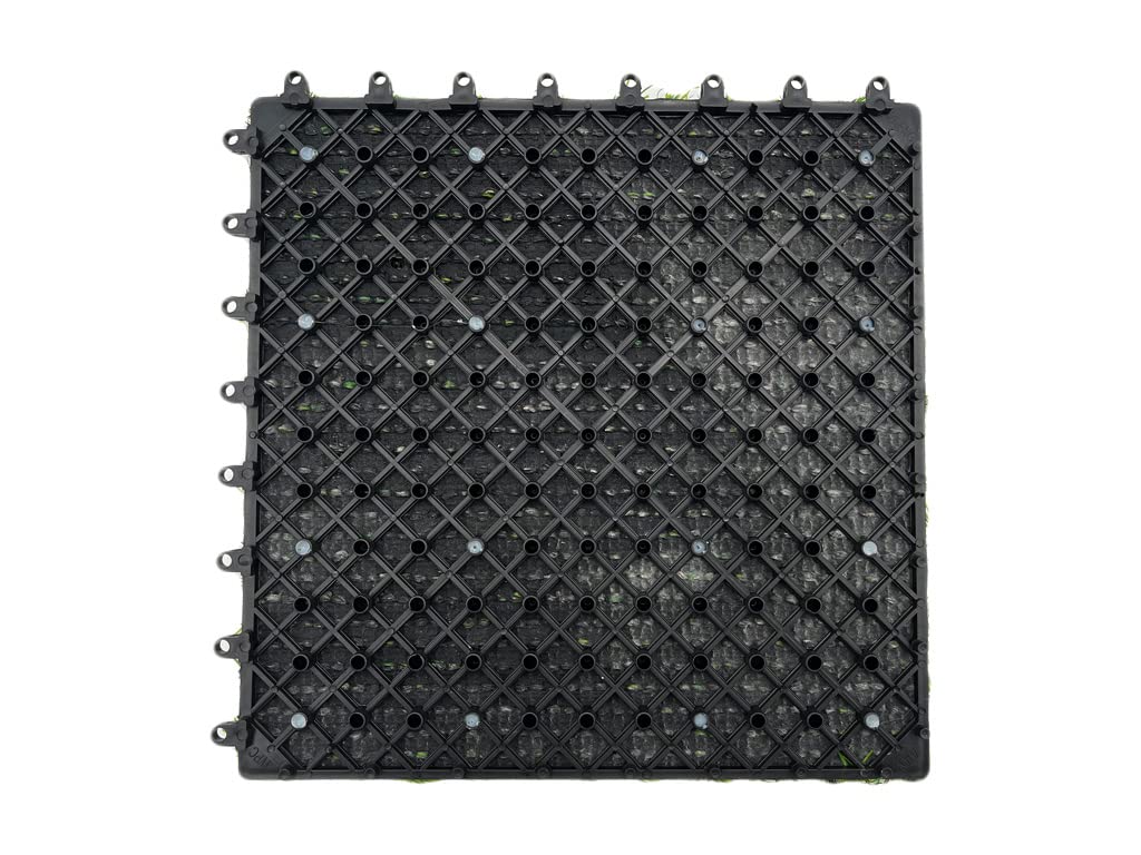 Terrassenfliese Kunstrasen – 30x30 Cm, 24 Mm Stark, PVC-Träger, Klickbar & Rutschfest