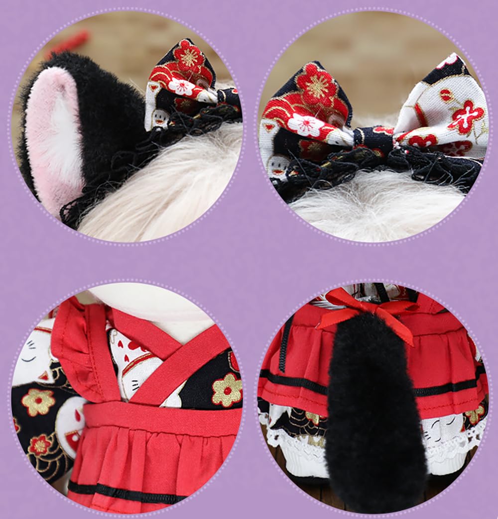 20cm完売レア限定メイド風猫耳太正浪漫着せ替えぬいぐるみ服セット♪ 20cm完売レア限定メイド風猫耳太正浪漫着せ替えぬいぐるみ服セット