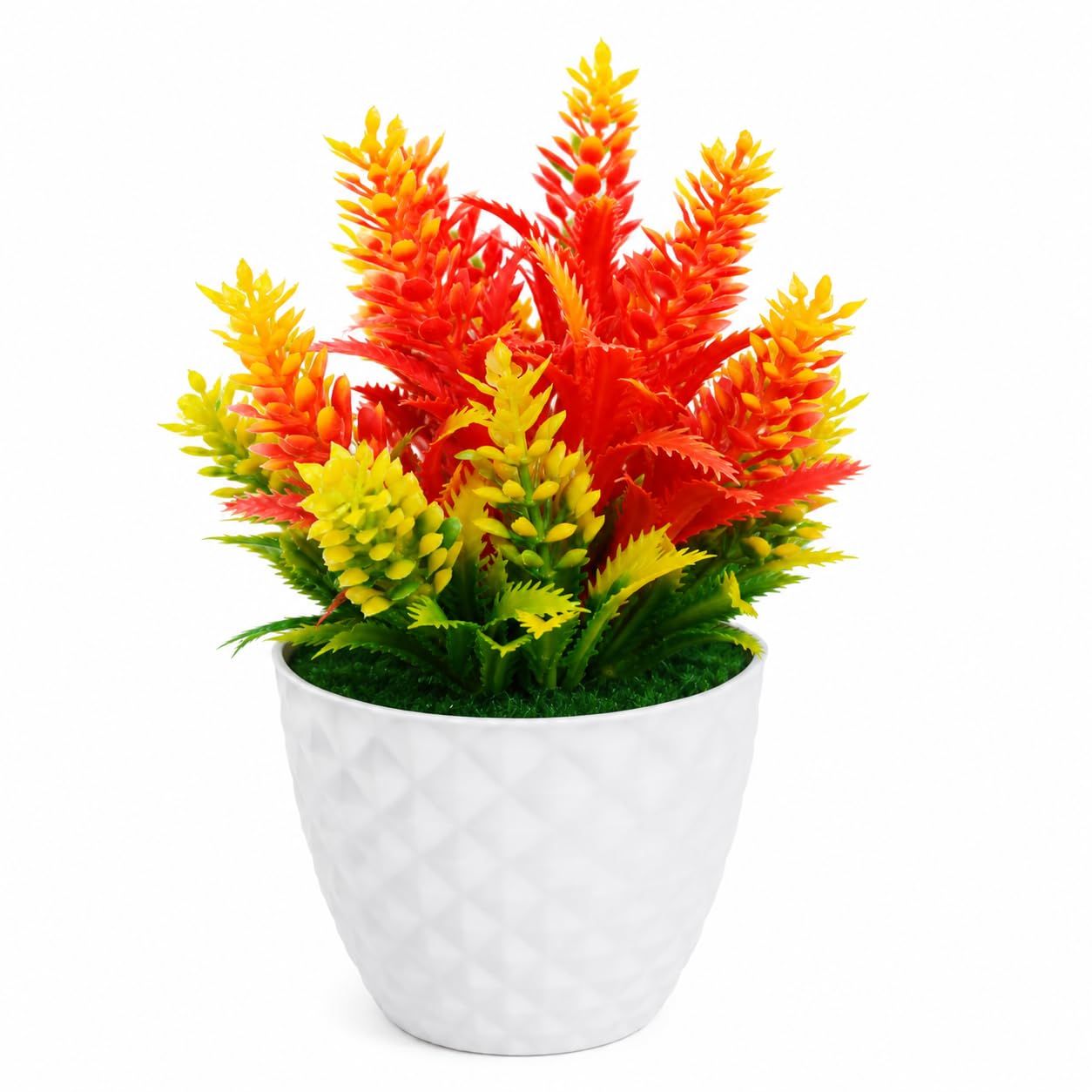 Premium Artificial Potted Plant for Home Decor, Office Desk & Balcony - Realistic Mini Fake Plant with Pot-image-1