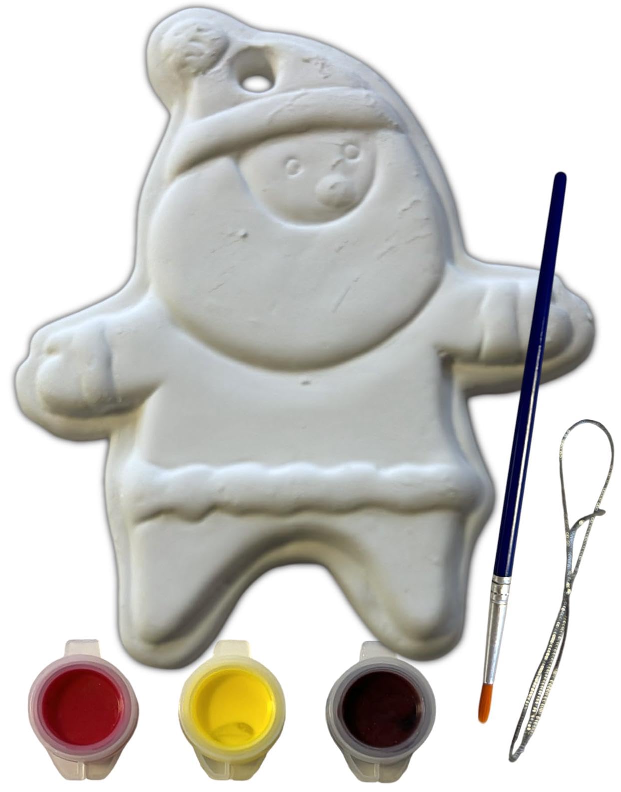 Paint Your Own Skull Santa/Reindeer/Xmas Tree Decoration Craft Baubles (Santa)