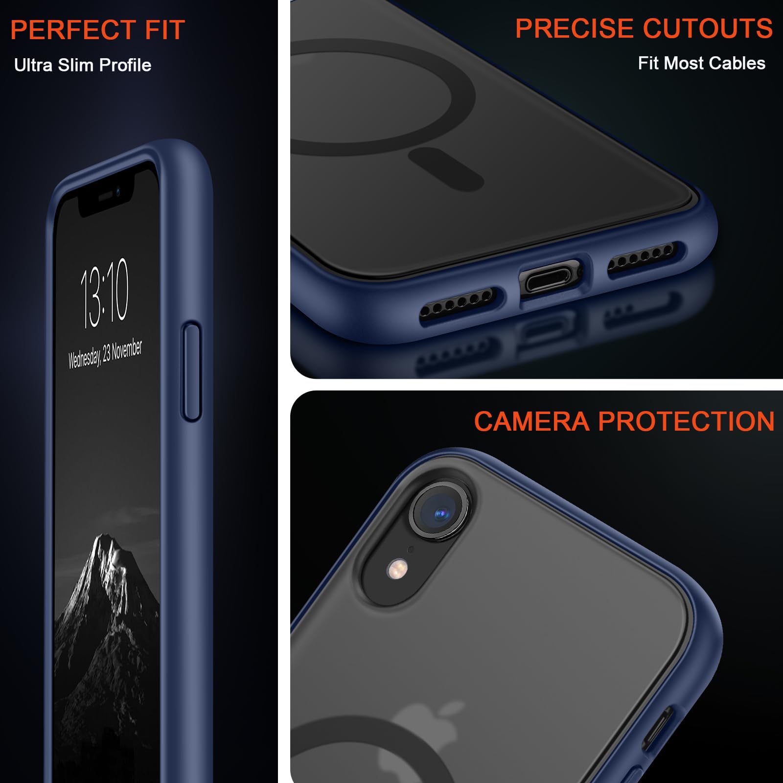 TENDLIN Cover Magnetica Per IPhone XR | Custodia Rigida Opaca Nera, Compatibile MagSafe, Con Paraurti In TPU, Anti Impronte - 2