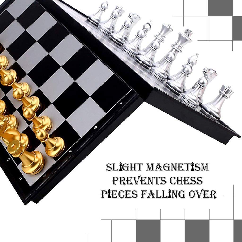Magnetisch Schaakspel Reizen Draagbaar Schaakset - Opvouwbare Schaakbord Hoogwaardig voor Kinderen en Volwassenen Beginners Reisspel Reisschaakspel 25cm*25cm