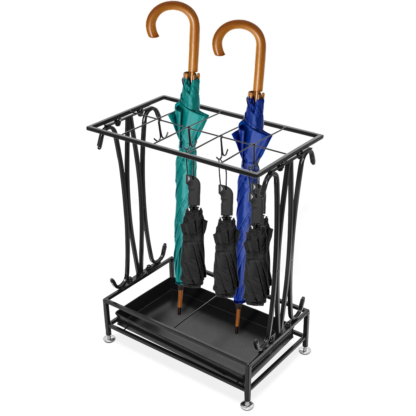 Buy BQKOZFIN Modern Large Umbrella Holder, Metal 10 Holes Rectangle