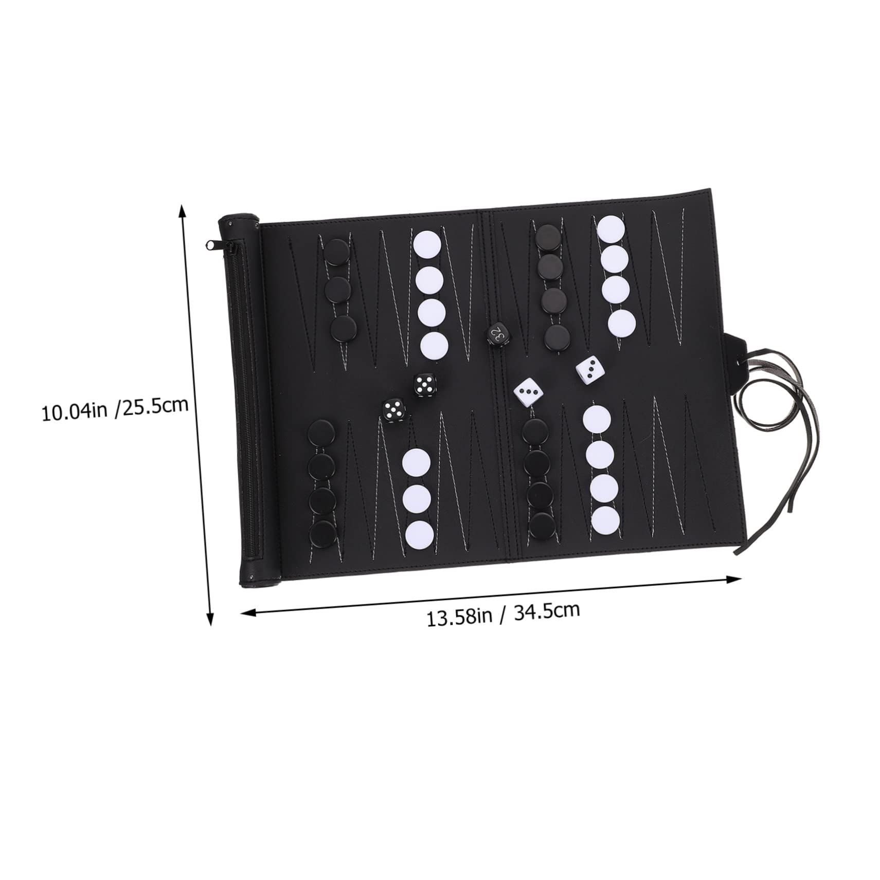 Vaguelly 1pc Portable PU Chessboard Compact Design for Travel for Home School Outdoors Smooth Surface for Use