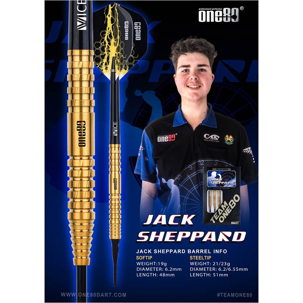 ONE80 JACK SHEPPARD バレル ダーツ > ソフトダーツ > ブランド【ワ行】 > ワンエイティ