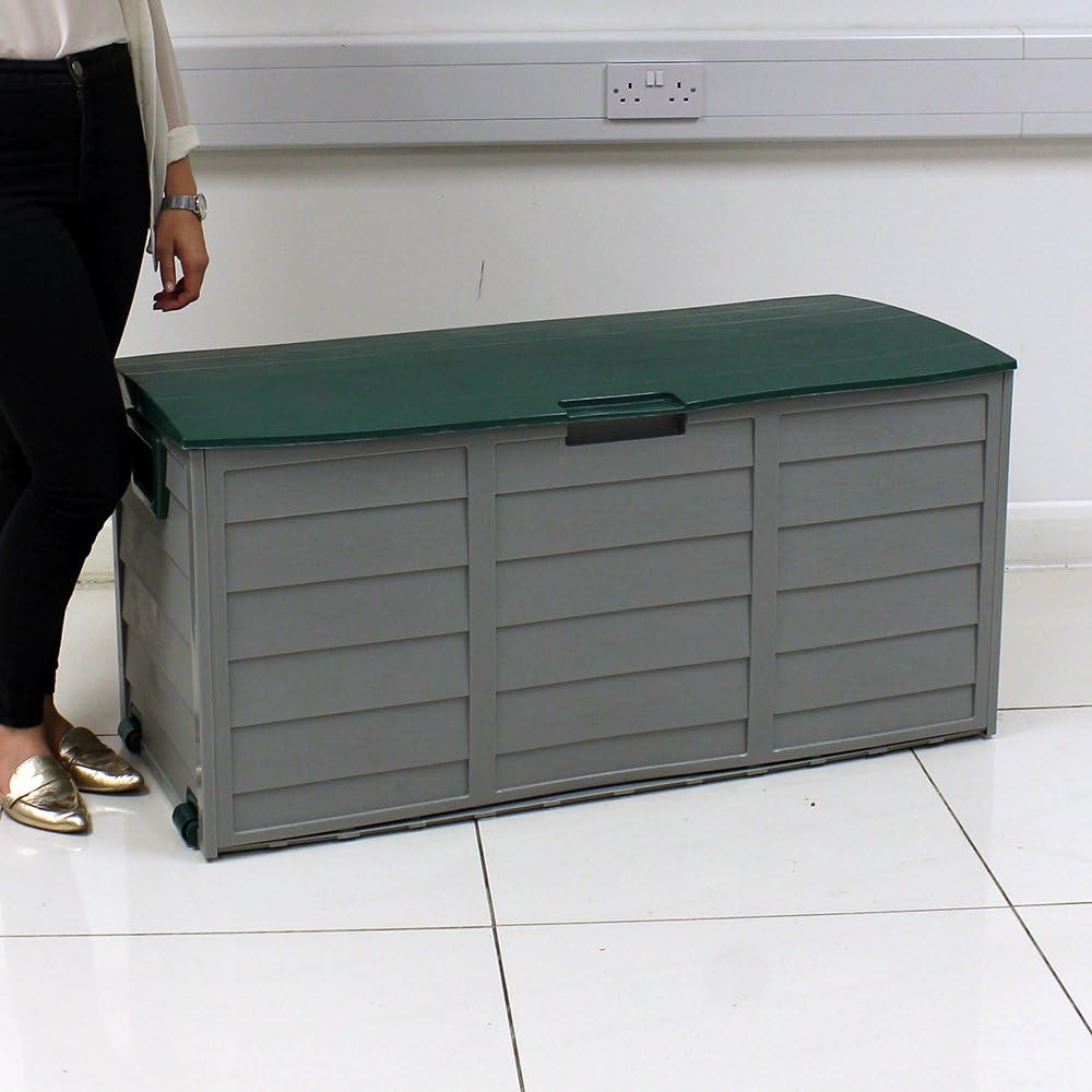 Plastic Garden Storage Box Green Lid Amazon.co.uk Garden